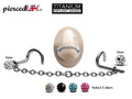 Titanium Nose Chain: Disco Ball Crystal Nasallang Piercing
