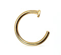 14K Solid Gold Nose Hoop: 18ga 20ga & 16g Piercing Jewelry