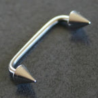 Spike Surgical Steel Staple Barbell: Dermal Piercing Jewelry