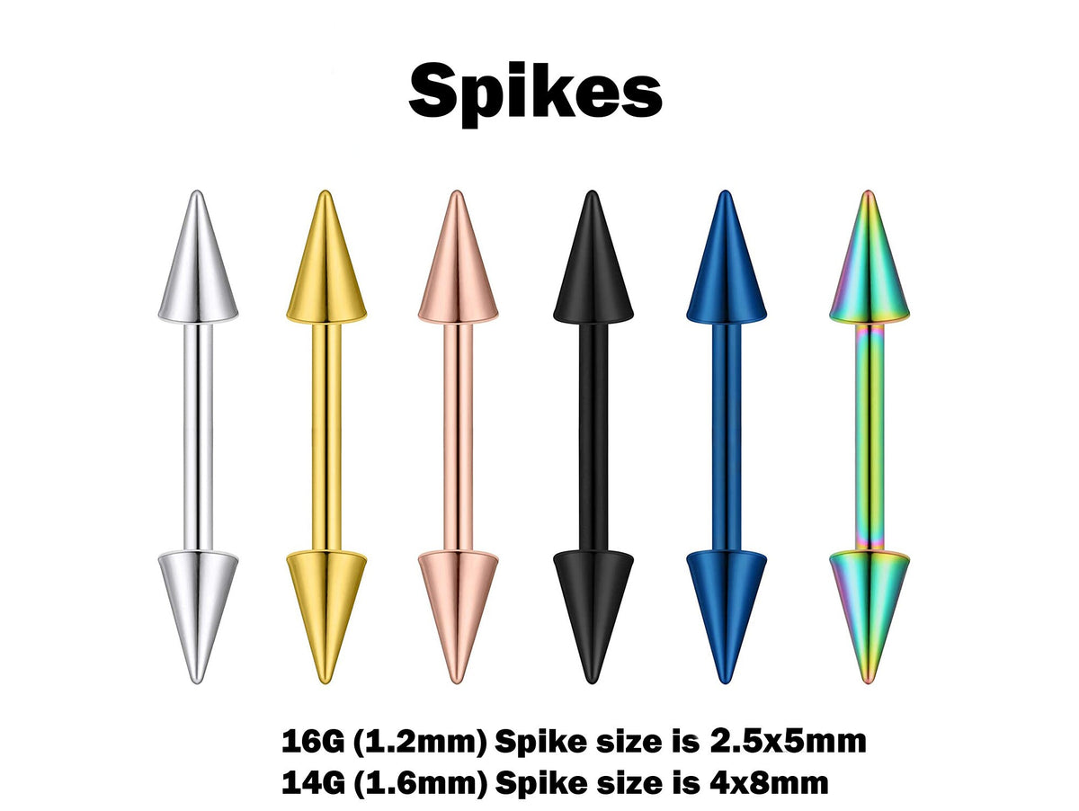 Titanium Cone Nipple Barbell: 16g 14g Body Piercing
