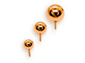 14K Rose Gold Piercing Ball Attachment: Internally Threaded Body Jewelry