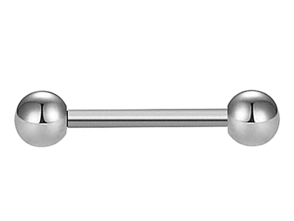 Titanium Barbell Piercing: 18g-14g Tongue, Nipple, Helix