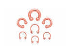 Rose Gold Horseshoe Titanium Septum Ring: 6mm to 19mm