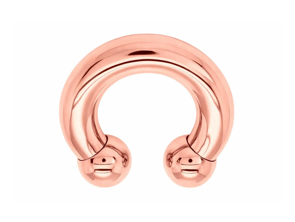 Rose Gold Horseshoe Titanium Septum Ring: 6mm to 19mm
