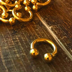 Rose Gold Horseshoe Titanium Septum Ring: 6mm to 19mm