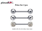 Surgical Steel Barbell Studs: Industrial Piercing Jewelry (3pcs)