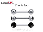 Surgical Steel Barbell Studs: Industrial Piercing Jewelry (3pcs)