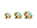 14K Gold Opal Ball Piercing: Internally Threaded Body Jewelry