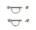 Titanium Bridge Piercing Barbell with Chain