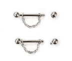 Titanium Bridge Piercing Barbell with Chain