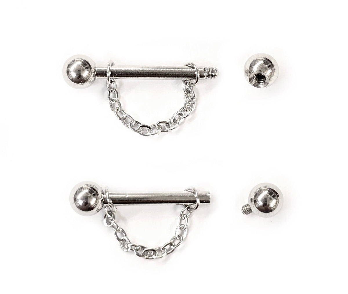 Titanium Bridge Piercing Barbell with Chain