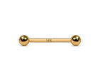 14K Gold Barbell Piercing: 18G 16G Cartilage, Tongue, Nipple Jewelry