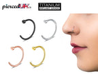 Titanium Nose Hoop: Hypoallergenic C-Type Nose Ring - 20g-14g, 6mm-12mm