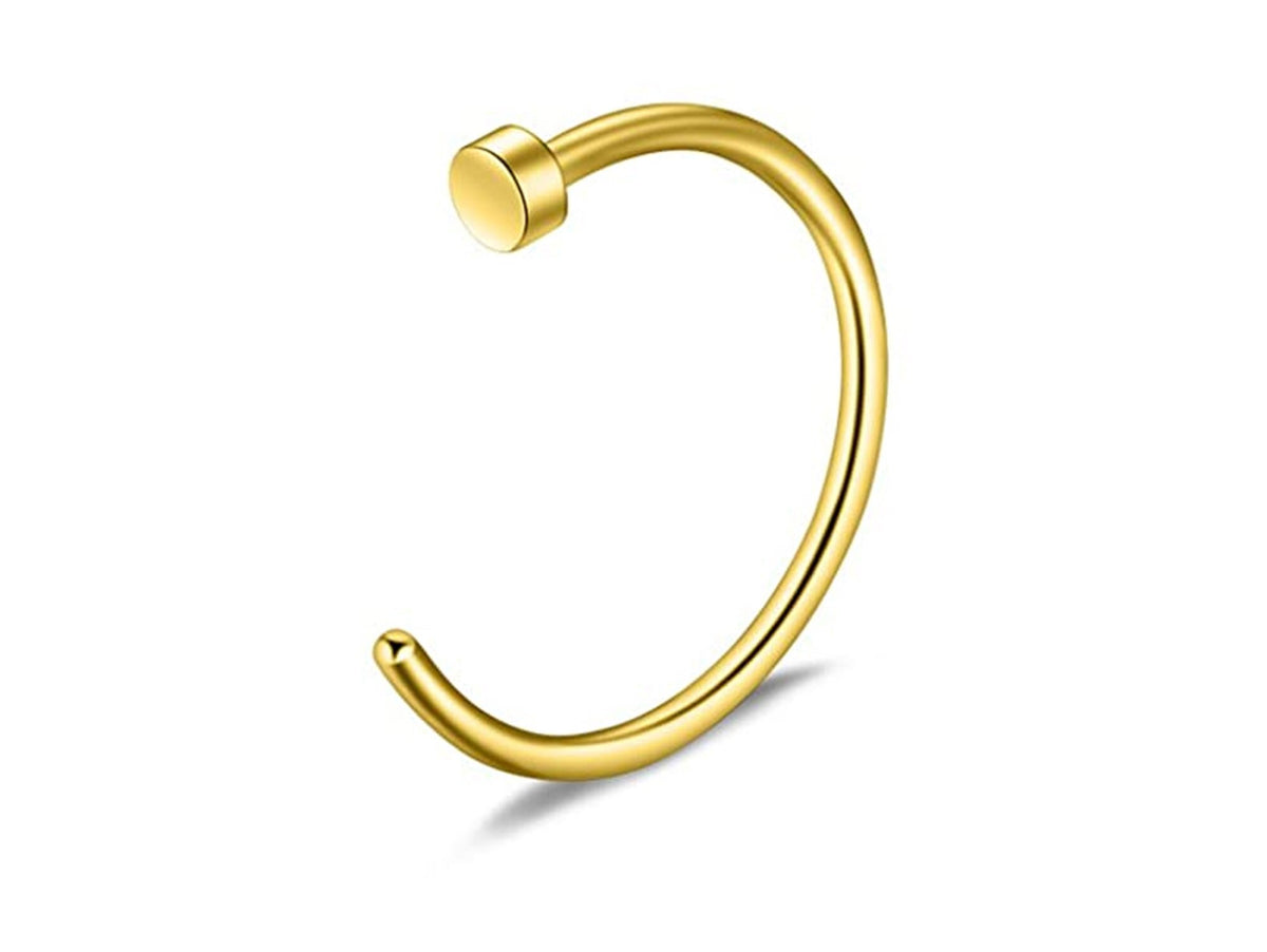 Titanium Nose Hoop: Hypoallergenic C-Type Nose Ring - 20g-14g, 6mm-12mm