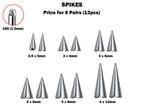 Titanium Spike Piercing: 16g/14g Threaded Cone Replacement