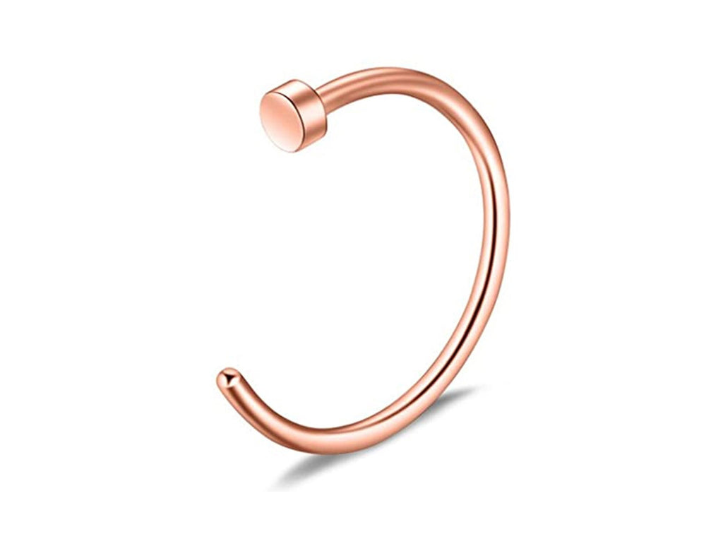 Titanium Nose Hoop: Hypoallergenic C-Type Nose Ring - 20g-14g, 6mm-12mm