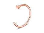 Titanium Nose Hoop: Hypoallergenic C-Type Nose Ring - 20g-14g, 6mm-12mm