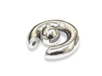 14K White Gold, Titanium Prince Albert Ring: Captive Bead CBR Body Jewelry