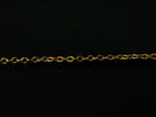 14K Gold Nasallang Piercing: Crystal Nose Stud Chain (20-60mm)