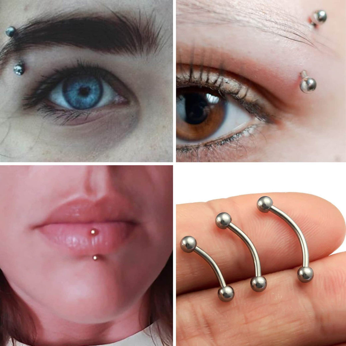 Surgical Steel Belly Bar: 14g Curved Barbell with Custom Ball