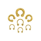 Gold Horseshoe Septum Ring: Surgical Steel Body Piercing