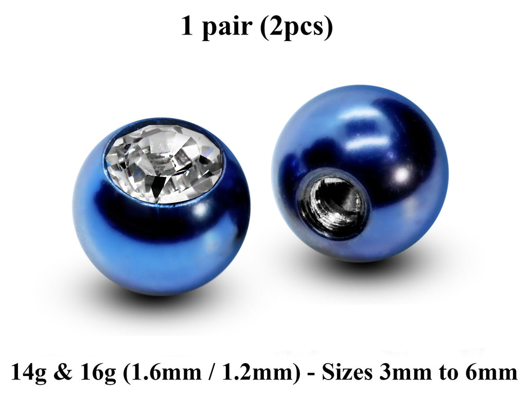 Gem Body Jewelry Replacement Balls: Surgical Steel Piercing (2pcs)