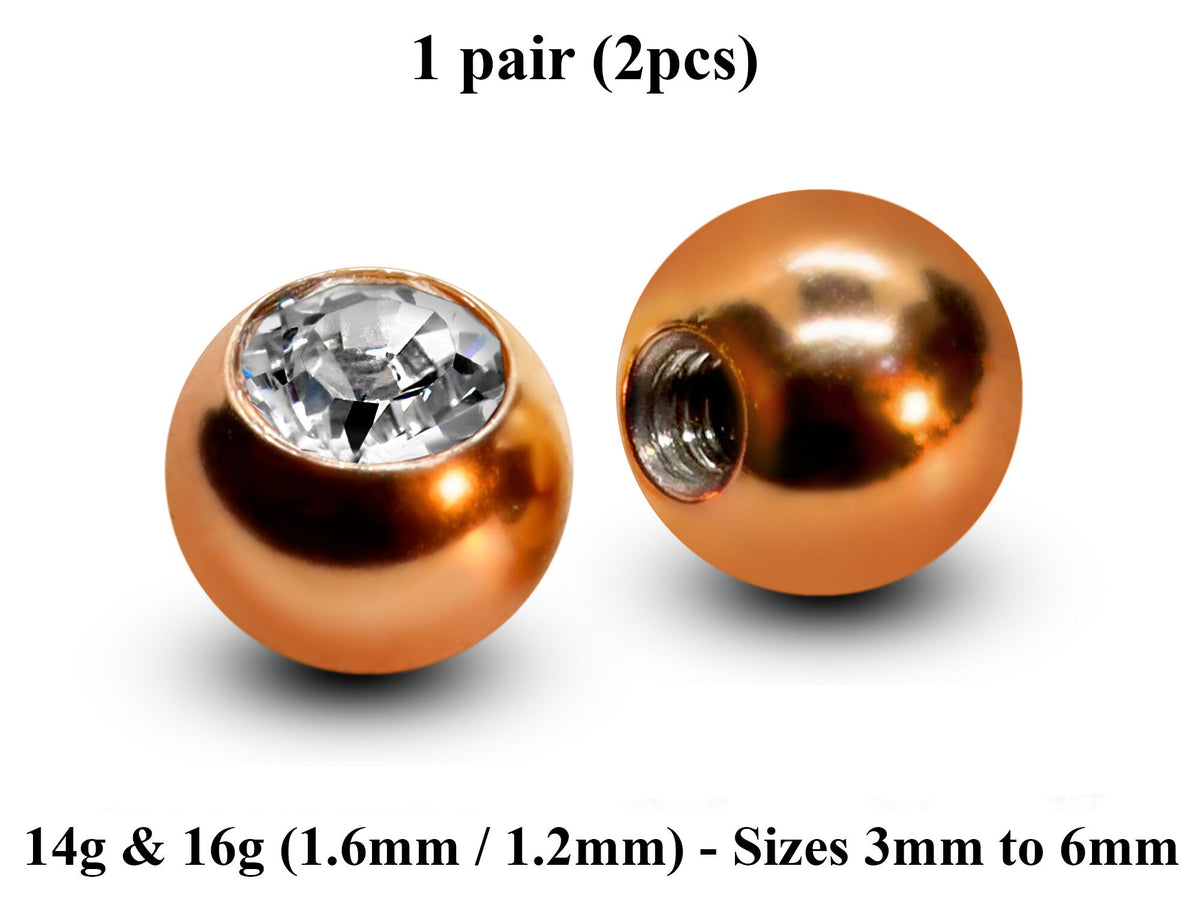 Gem Body Jewelry Replacement Balls: Surgical Steel Piercing (2pcs)
