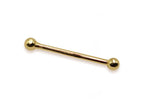 14K Gold Bendable Barbell: Eyebrow & Nose Piercing (22g, 20g)