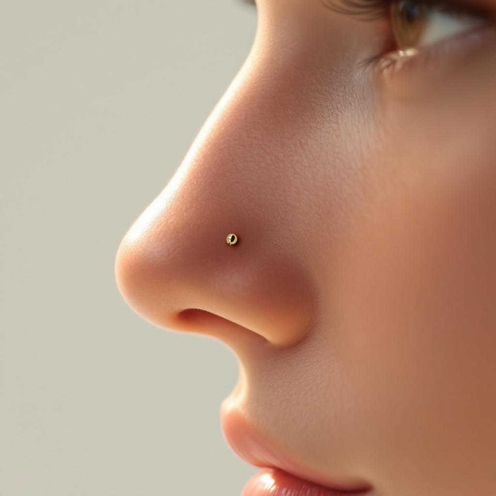 14K Gold Bendable Barbell: Eyebrow & Nose Piercing (22g, 20g)