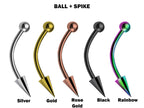 Titanium Curved Barbell: Vertical Labret, Eyebrow, Rook, Daith Piercing