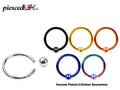 Surgical Steel Captive Bead Ring: Ball Closure Piercing - Multiple Colors