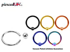 Surgical Steel Captive Bead Ring: Ball Closure Piercing - Multiple Colors