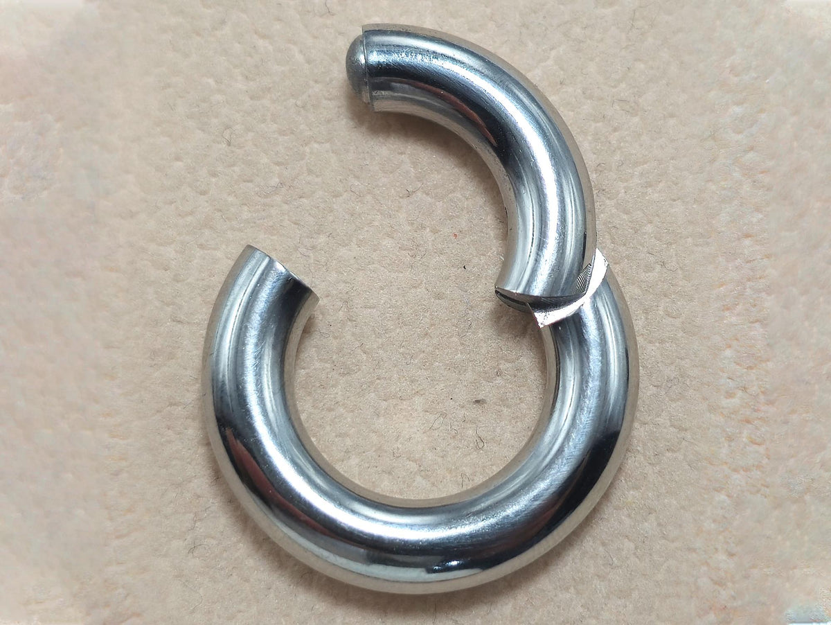 14K Gold, Titanium Prince Albert Piercing Segment Ring 12G 10G 8G 6G 4G 2G 1G 0G 00G Body Jewellery for Male Genitals, Nose Hoop - 1pc each order