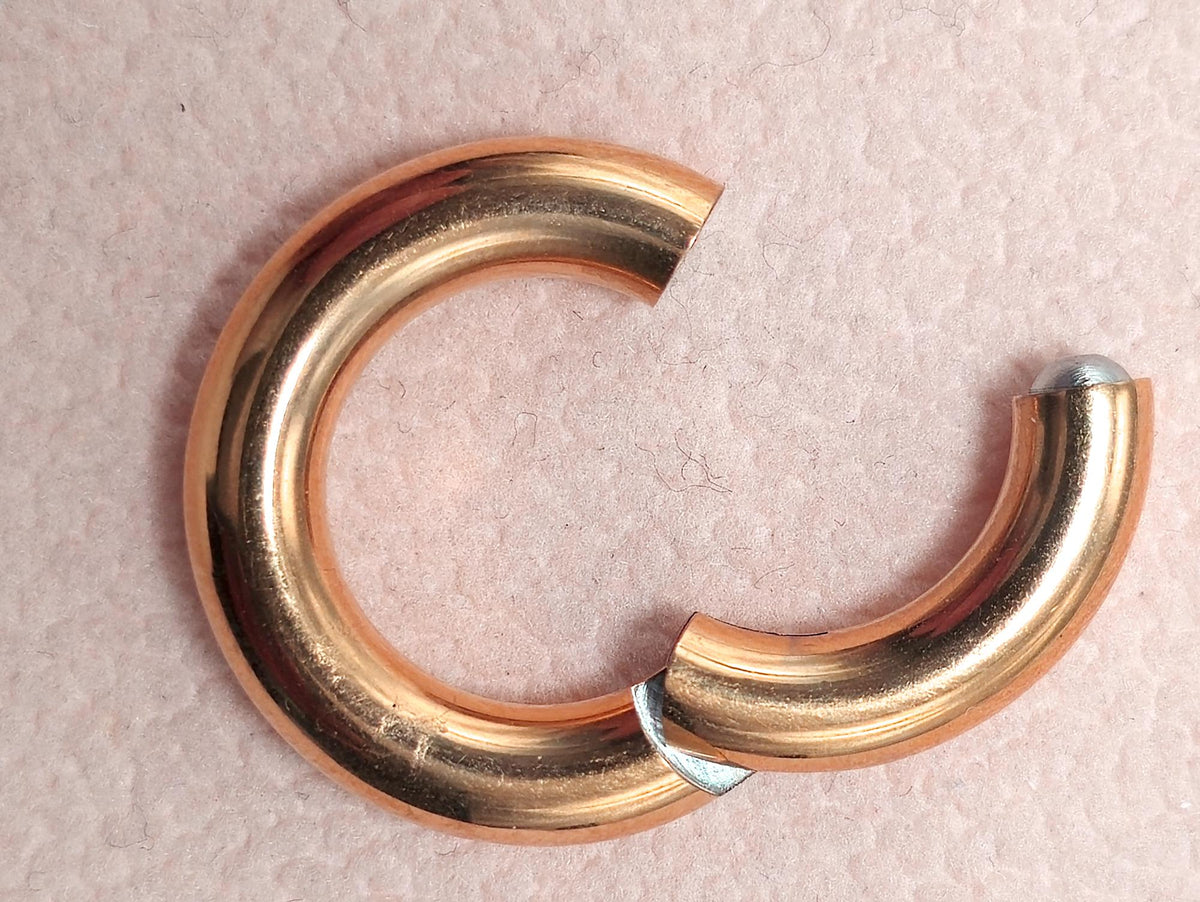 14K Gold, Titanium Prince Albert Piercing Segment Ring 12G 10G 8G 6G 4G 2G 1G 0G 00G Body Jewellery for Male Genitals, Nose Hoop - 1pc each order