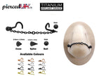 Titanium Nasallang Piercing: Nose Chain Ring with Studs