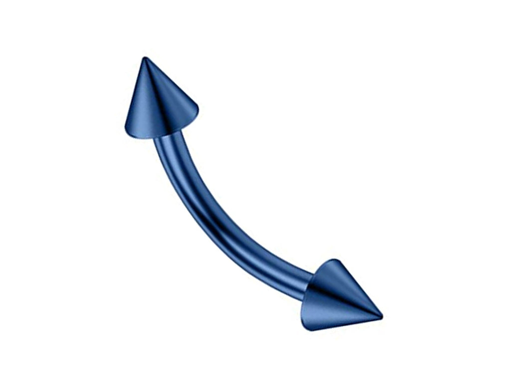 Spike Surgical Steel Curved Barbell: Daith, Eyebrow, Rook Piercing (18g-14g)