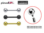 Titanium Internal Barbell Piercing: 16G 14G Tongue Ring