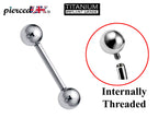 Titanium Internal Barbell Piercing: 16G 14G Tongue Ring