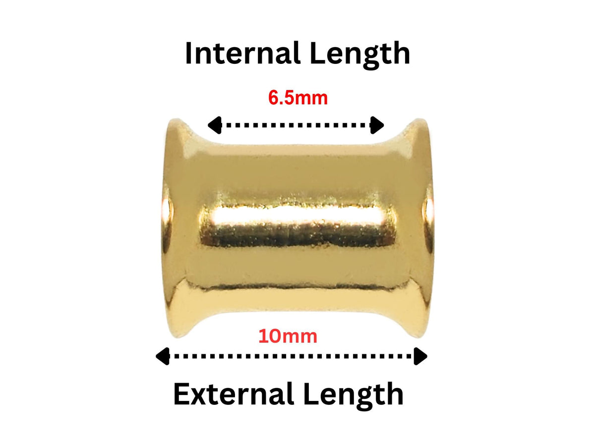 14K Solid Gold Flared Ear Plugs: Handmade Body Jewelry Gauges - 1 piece - Big guage ear Plugs