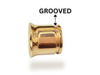 14K Solid Gold Flared Ear Plugs: Handmade Body Jewelry Gauges - 1 piece - Big guage ear Plugs