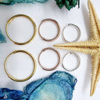 Sterling Silver Hoop Earrings: Huggie Sleeper Style (8mm-60mm)