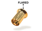 14K Solid Gold Flared Ear Plugs: Handmade Body Jewelry Gauges - 1 piece - Big guage ear Plugs