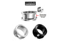 Titanium Steel Ear Tunnel Plug: 00g-12g Threaded Gauges