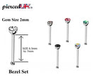 CZ Crystal Nose Bone Stud: Surgical Steel Nose Piercing 24g 20g 18g