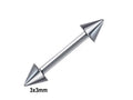 Titanium Spike Nipple Barbell: Internally Threaded Piercing Jewelry