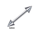 Titanium Spike Nipple Barbell: Internally Threaded Piercing Jewelry