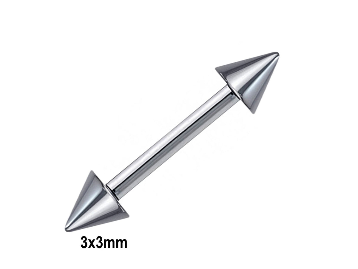Titanium Spike Nipple Barbell: Internally Threaded Piercing Jewelry
