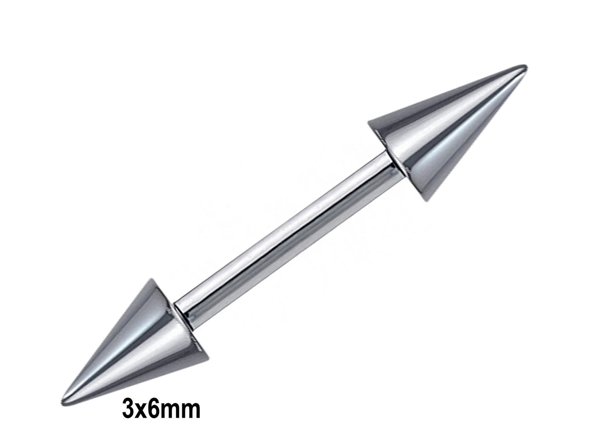 Titanium Spike Nipple Barbell: Internally Threaded Piercing Jewelry