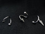 Titanium Spiral Barbell Piercing: Lip, Tongue, Nose, Cartilage - 16G 14G