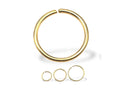 14K Solid Gold Nose Ring: Thin 20 Gauge Piercing Hoop